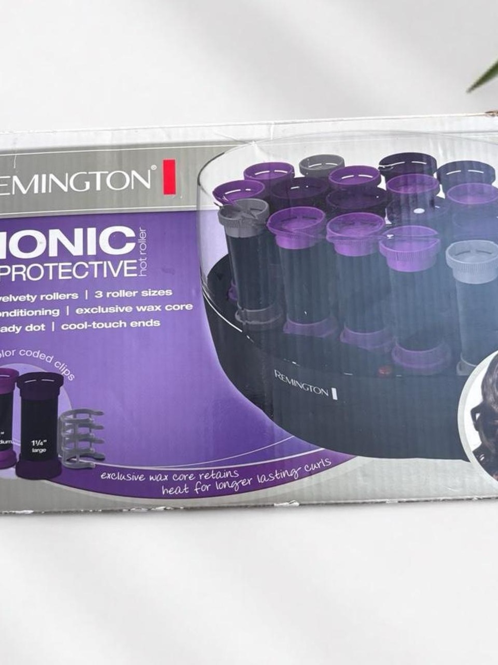 Remington Purple and Black Ionic Protective Velvet Hot Roller Curling Set Tools